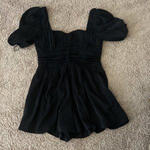 Abercrombie Ruched Puff Sleeve Romper